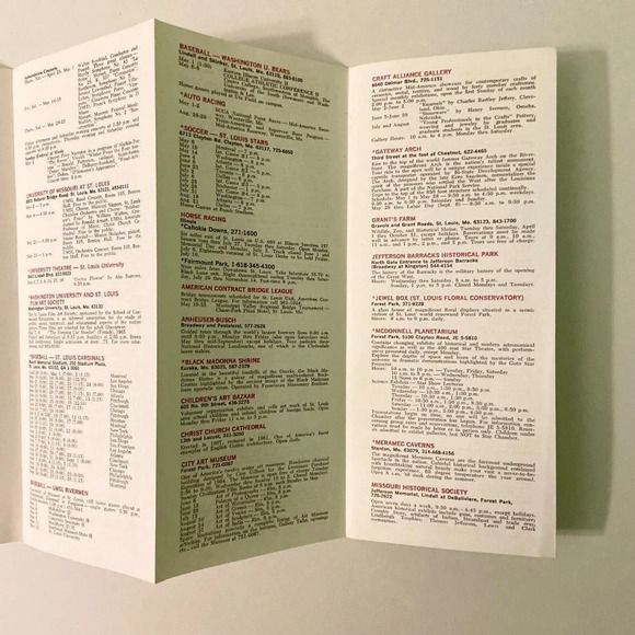 Vintage Summer 1971 Surprising St Louis Missouri Brochure Pamphlet Souvenir - Picture 8 of 13